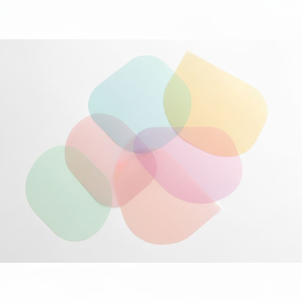 Abstract colorful overlapping shapes